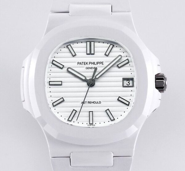 Patek Philippe Nautilus Custom White Ceramic Watch