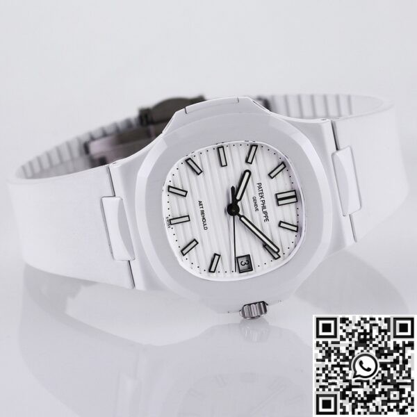 Patek Philippe Nautilus Custom White Ceramic Watch