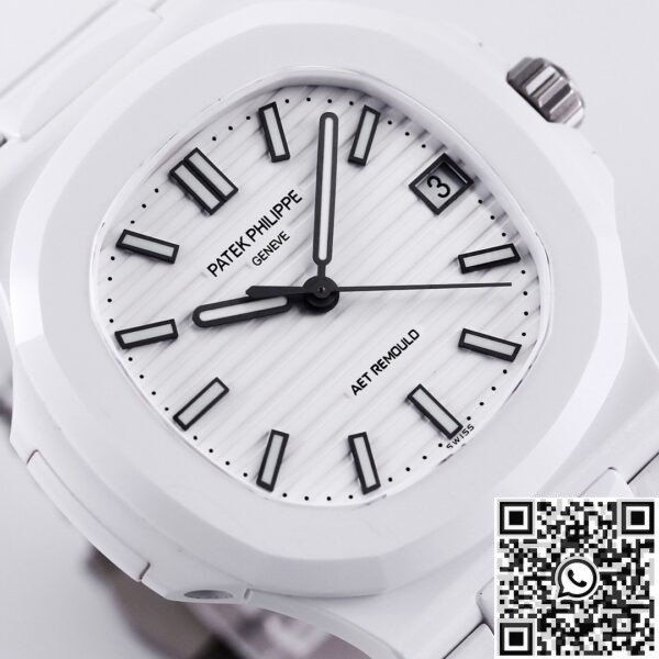 Patek Philippe Nautilus Custom White Ceramic Watch