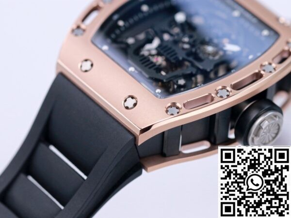 JB Factory Fake Richard Mille RM052 Rose Gold Case Watches