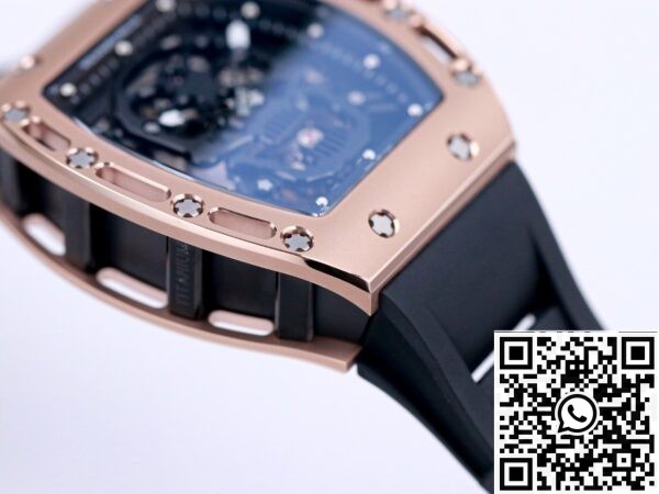 JB Factory Fake Richard Mille RM052 Rose Gold Case Watches