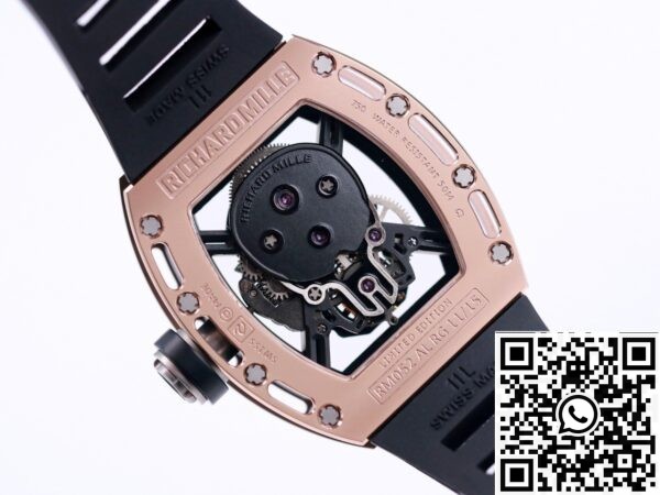 JB Factory Fake Richard Mille RM052 Rose Gold Case Watches