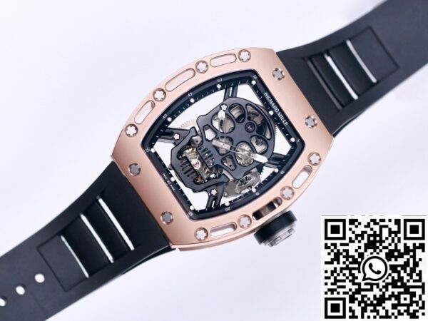 JB Factory Fake Richard Mille RM052 Rose Gold Case Watches