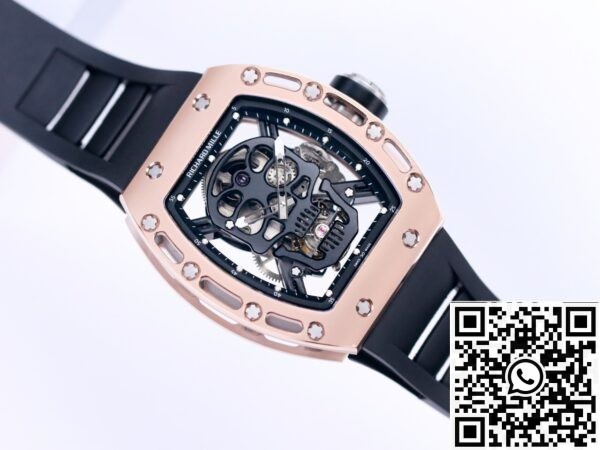 JB Factory Fake Richard Mille RM052 Rose Gold Case Watches