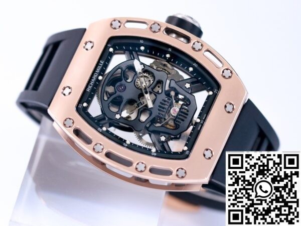 JB Factory Fake Richard Mille RM052 Rose Gold Case Watches