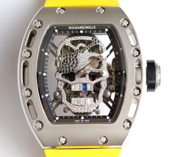 EUR Factory Replica Richard Miller - RM052 Diamond Skull Yellow