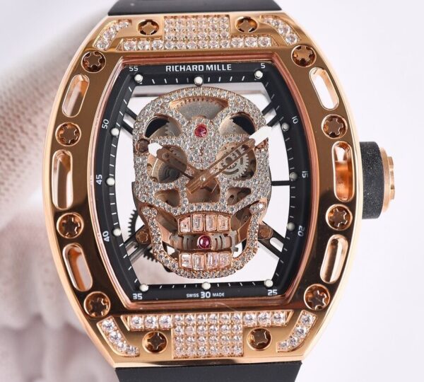 CH Fake Watch Richard Mille RM52 Rose Gold Diamond