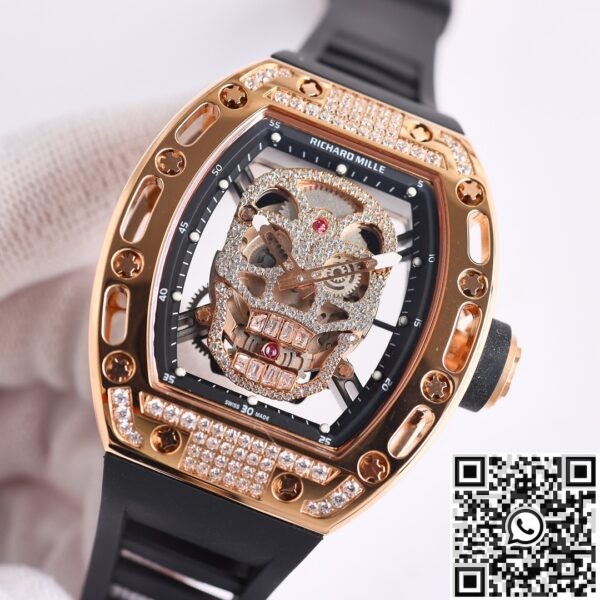 CH Fake Watch Richard Mille RM52 Rose Gold Diamond