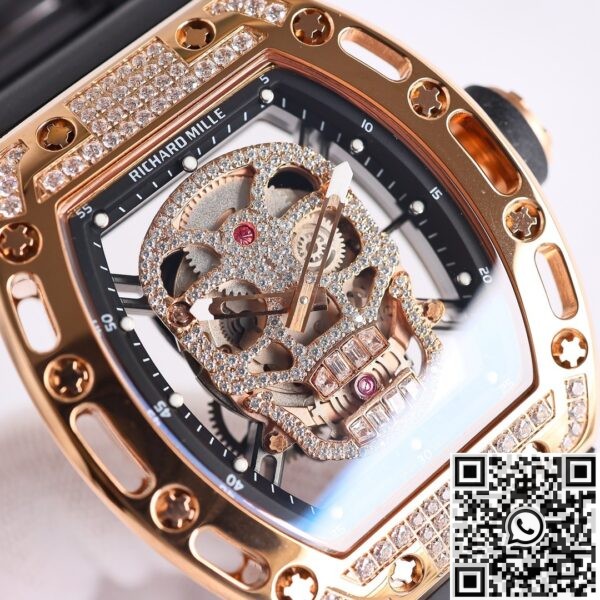 CH Fake Watch Richard Mille RM52 Rose Gold Diamond