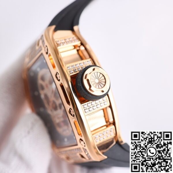 CH Fake Watch Richard Mille RM52 Rose Gold Diamond