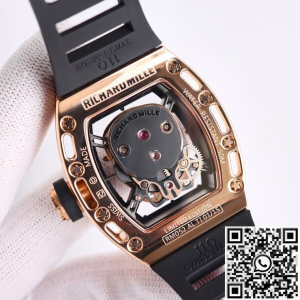 CH Fake Watch Richard Mille RM52 Rose Gold Diamond