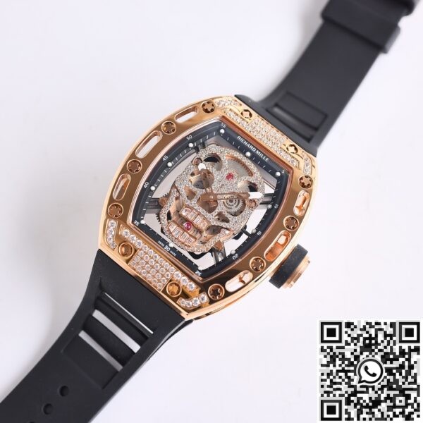 CH Fake Watch Richard Mille RM52 Rose Gold Diamond