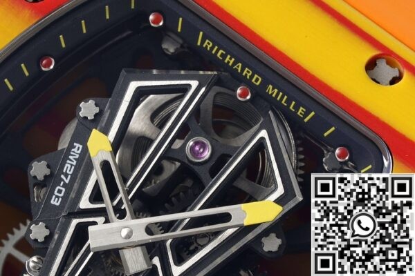 Replica Richard Mille RM27-03 Orange Rubber Strap Watch