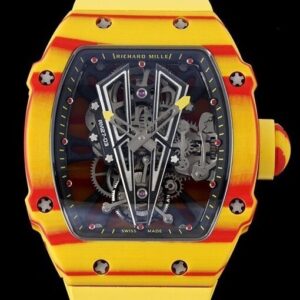 RM Factory Fake Richard Mille RM27-03 Yellow Rubber Strap