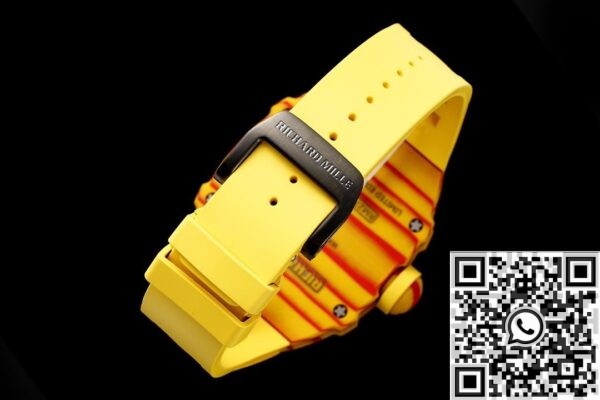 RM Factory Fake Richard Mille RM27-03 Yellow Rubber Strap