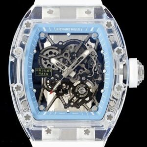 Replica Richard Mille RM35-01 Blue Dial White Rubber Strap