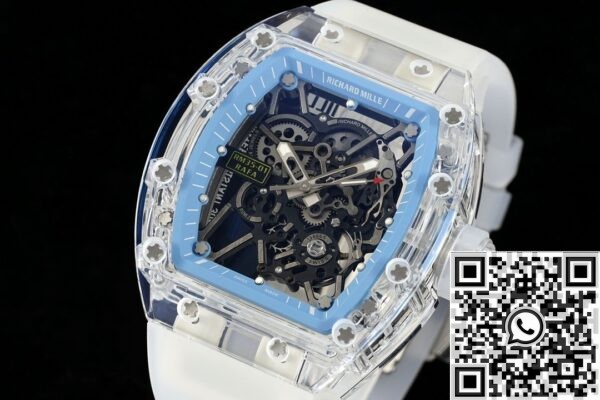 RM Replica Richard Mille RM35-01 Blue Dial Transparent Strap