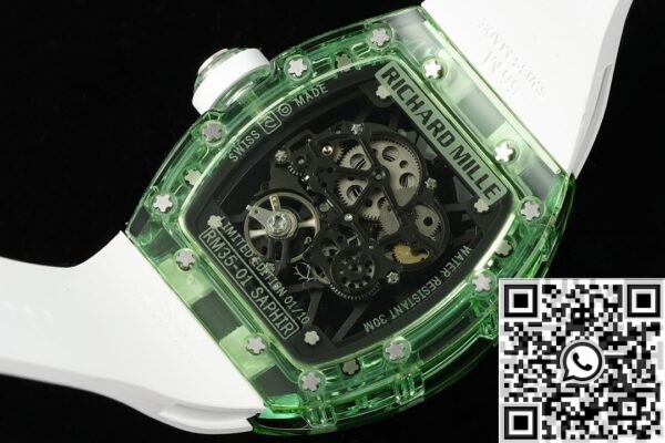 RM Factory Replica Watches Richard Mille RM35-01 White Strap