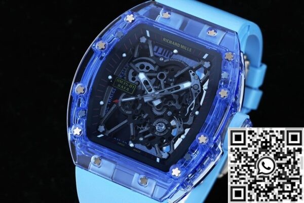 RM35-01 Replica RM Factory Richard Mille Blue Crystal Blue Strap