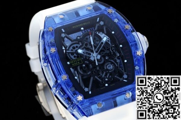 RM Factory RM35-01 Fake Watches Richard Mille Blue Crystal