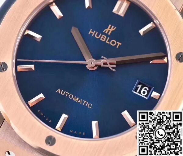 Replicas Hublot - Classic Fusion 18K Gold Blue Dial