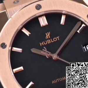 WWF Factory Fake Hublot - Classic Fusion 8K Gold Black Dial