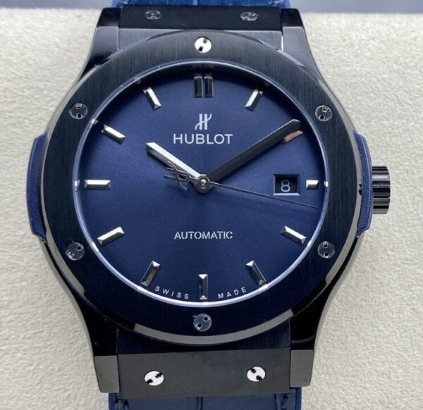 Hublot Classic Fusion Fake - HB Factory Black Ceramic Blue Dial