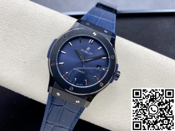 Hublot Classic Fusion Fake - HB Factory Black Ceramic Blue Dial