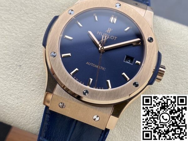 Hublot Classic Fusion Replica - HB Factory 18K Gold Blue Dial