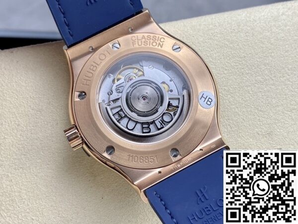 Hublot Classic Fusion Replica - HB Factory 18K Gold Blue Dial