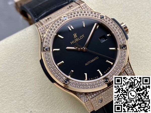 Hublot Watches Replicas - Classic Fusion Rose Gold Diamond