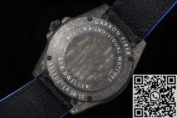 DIW Custom Fake Rolex Sea-Dweller Carbon Fiber Case Blue Dial – A Fusion of Modern Craftsmanship and Iconic Design