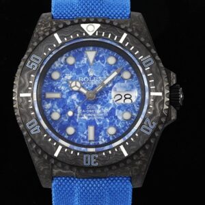 DIW Custom Fake Rolex Sea-Dweller Carbon Fiber Case Blue Dial – A Fusion of Modern Craftsmanship and Iconic Design