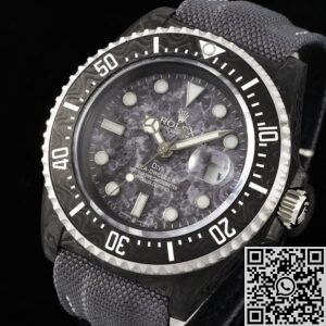 DIW Custom Relica Rolex Sea-Dweller Black Carbon Fiber Case – A Masterpiece of Innovation and Craftsmanship