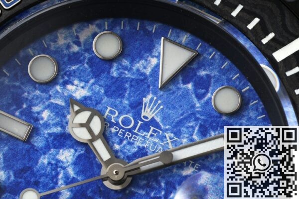 DIW Custom Fake Rolex Sea-Dweller Carbon Fiber Case Blue Dial – A Fusion of Modern Craftsmanship and Iconic Design