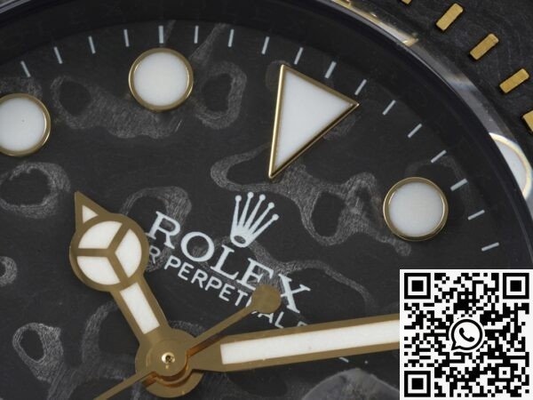 DIW Custom Rolex Fake Sea-Dweller Carbon Fiber Case Gold Bezel – A Fusion of Luxury and Innovation