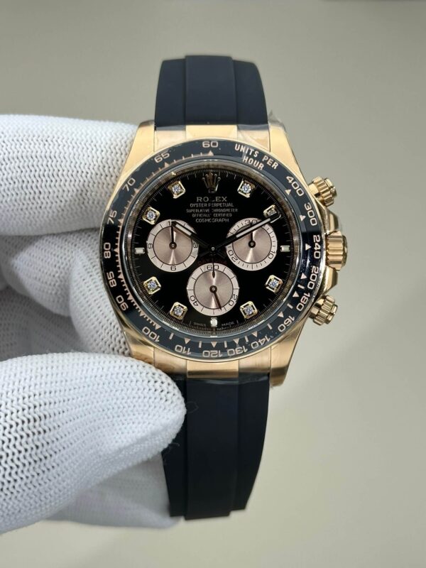 Clean Factory's New Rose Gold Fake Rolex Daytona M126515LN-0004 with Diamond Scale