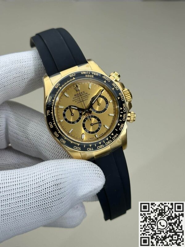 Clean Factory's New Rubber Strap Gold Rolex Daytona Replica Watch M126518-0010