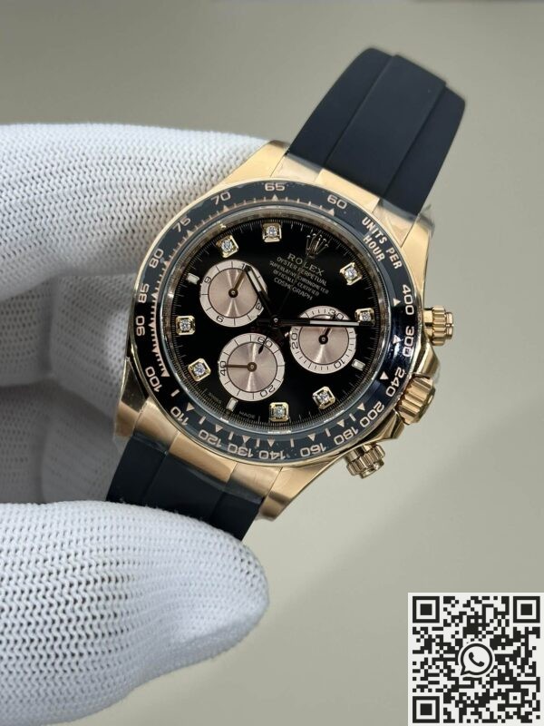 Clean Factory's New Rose Gold Fake Rolex Daytona M126515LN-0004 with Diamond Scale