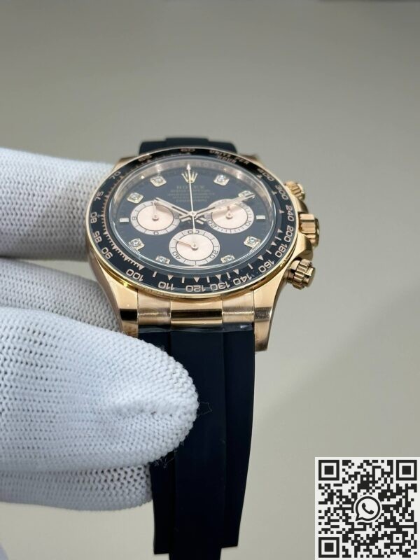 Clean Factory's New Rose Gold Fake Rolex Daytona M126515LN-0004 with Diamond Scale